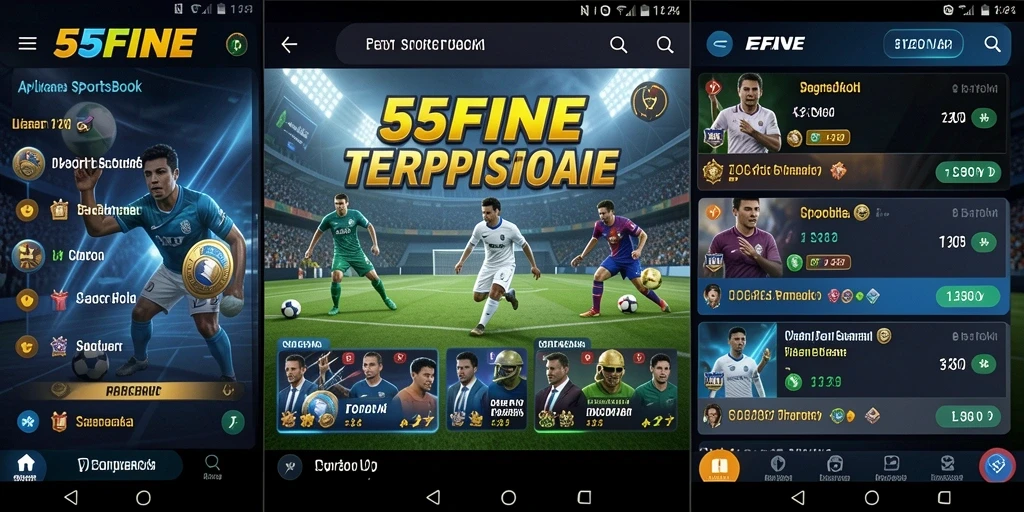 Gameplay menarik di aplikasi 55FIVE untuk taruhan olahraga.